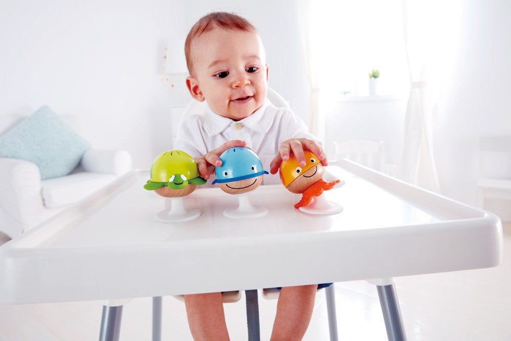 Hape | Stay-Put Rattle Set