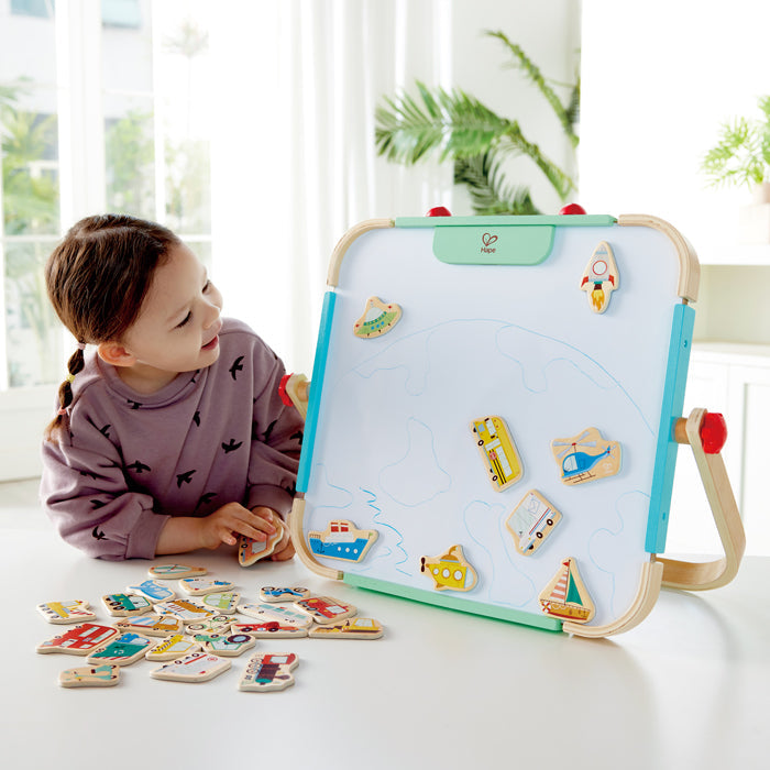Hape | Wooden Magnetic Vehicles Set