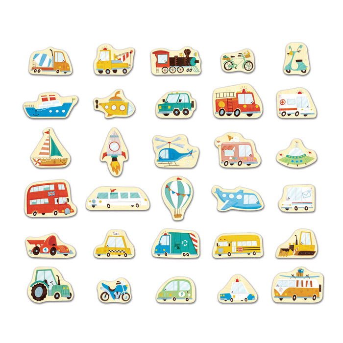 Hape | Wooden Magnetic Vehicles Set