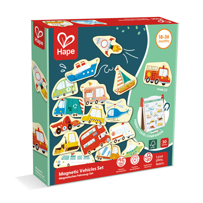 Hape | Wooden Magnetic Vehicles Set