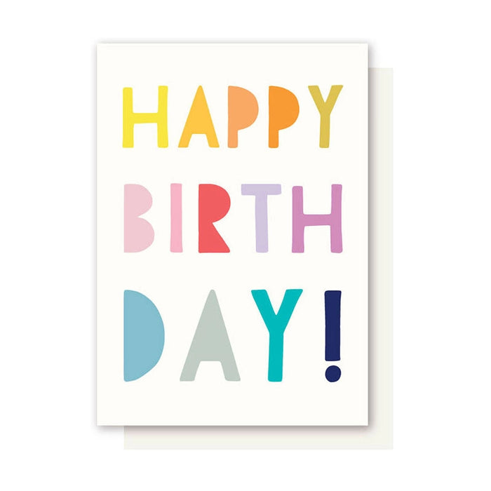 Happy Birthday Card - White