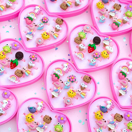 Heart Ring Set - 12 piece