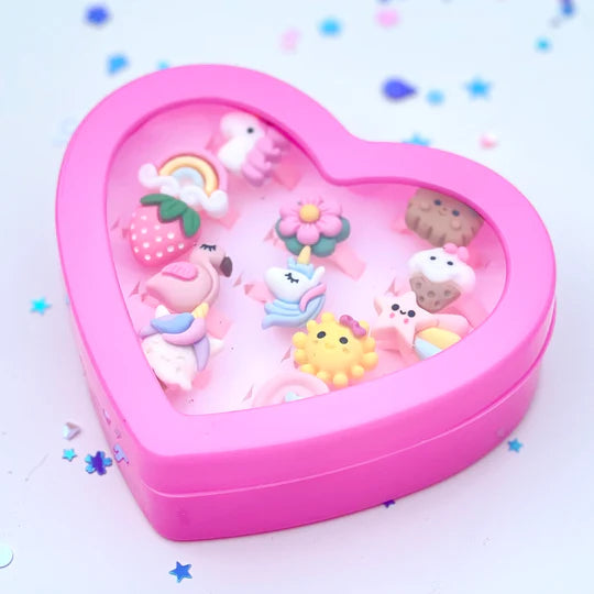 Heart Ring Set - 12 piece