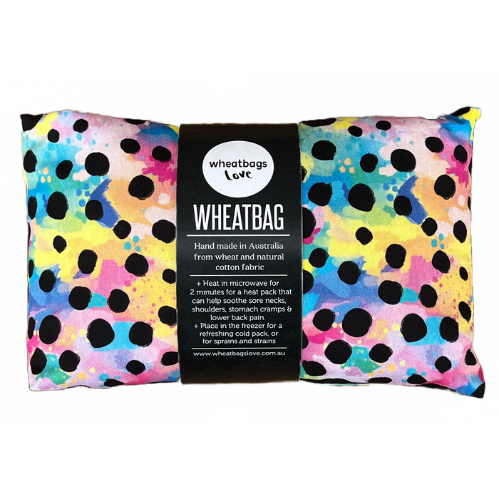 Heat Pack | Unscented Wheat bag | Cheetah Rainbow - Kasey Rainbow