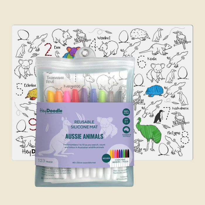 Hey Doodle | Aussie Animals Classic Colouring & Doodle Mat