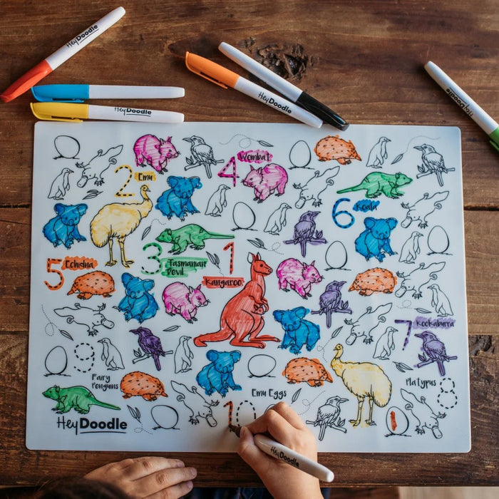 Hey Doodle | Aussie Animals Classic Colouring & Doodle Mat