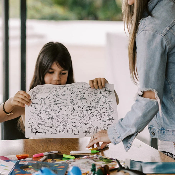 Hey Doodle | Aussie Animals Classic Colouring & Doodle Mat