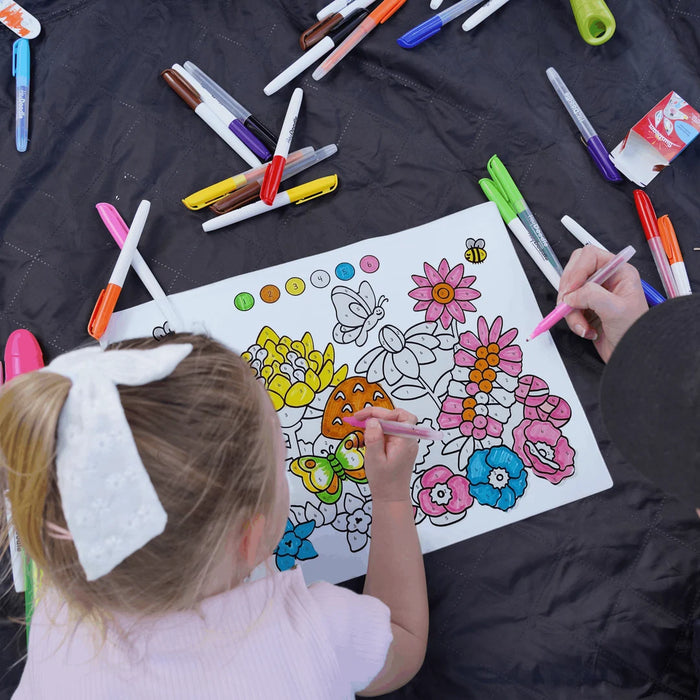 Hey Doodle | Flower Power Classic Colouring & Doodle Mat