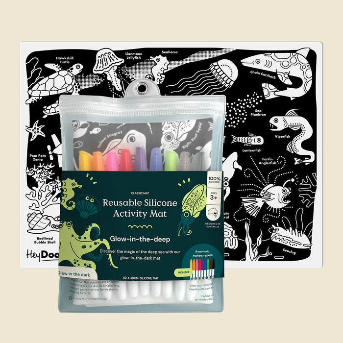 Hey Doodle | Glow-in-the-deep Classic Colouring & Doodle Mat