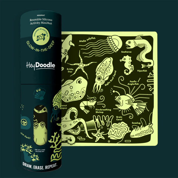 Hey Doodle | Glow-in-the-deep Mini Colouring & Doodle Mat