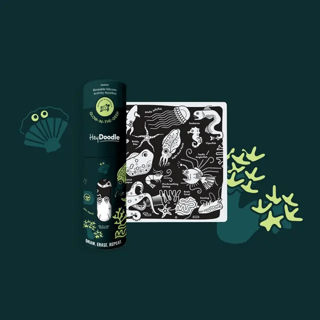 Hey Doodle | Glow-in-the-deep Mini Colouring & Doodle Mat