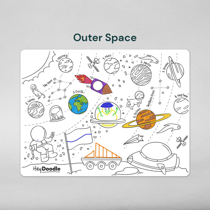 Hey Doodle | Outer Space Classic Colouring & Doodle Mat