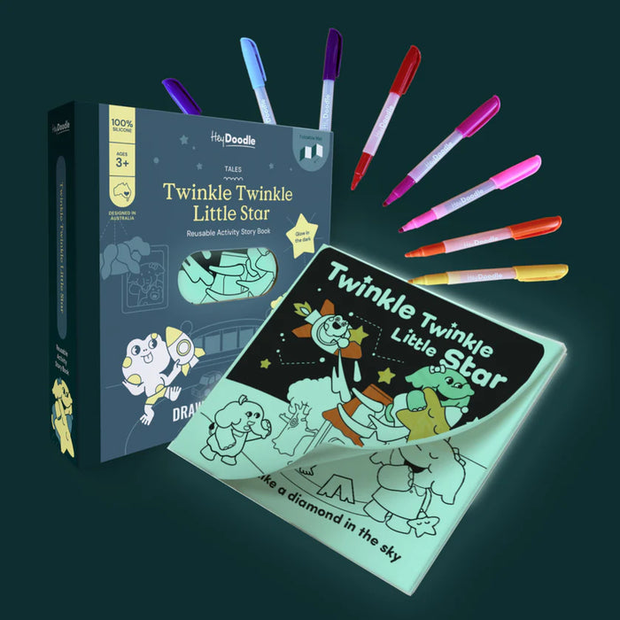 Hey Doodle | Twinkle Twinkle Little Star Tales - Reusable Colouring Book