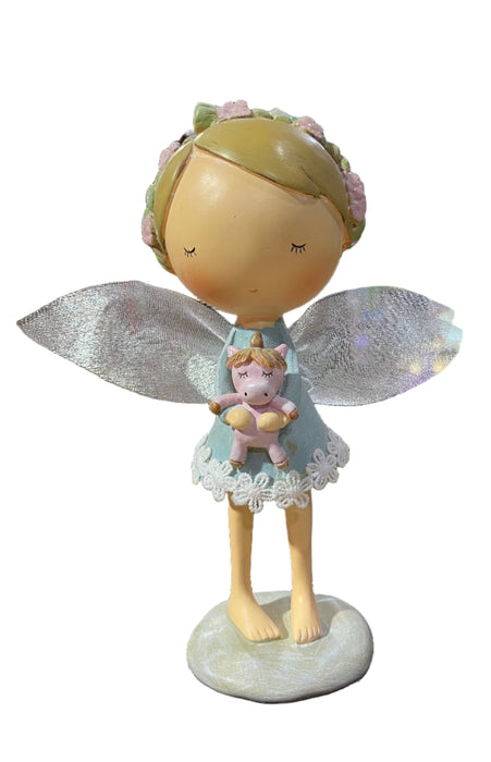 Pastel Fairy & Baby Unicorn Figurine