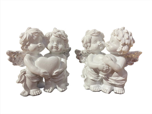 Cherub Twins with Silver Wings