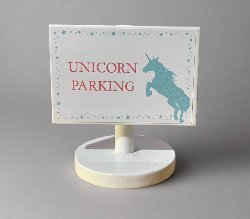 Unicorn Parking Sign