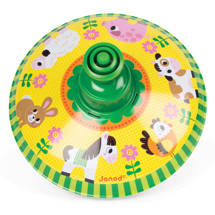 Janod | Farm Spinning Tops