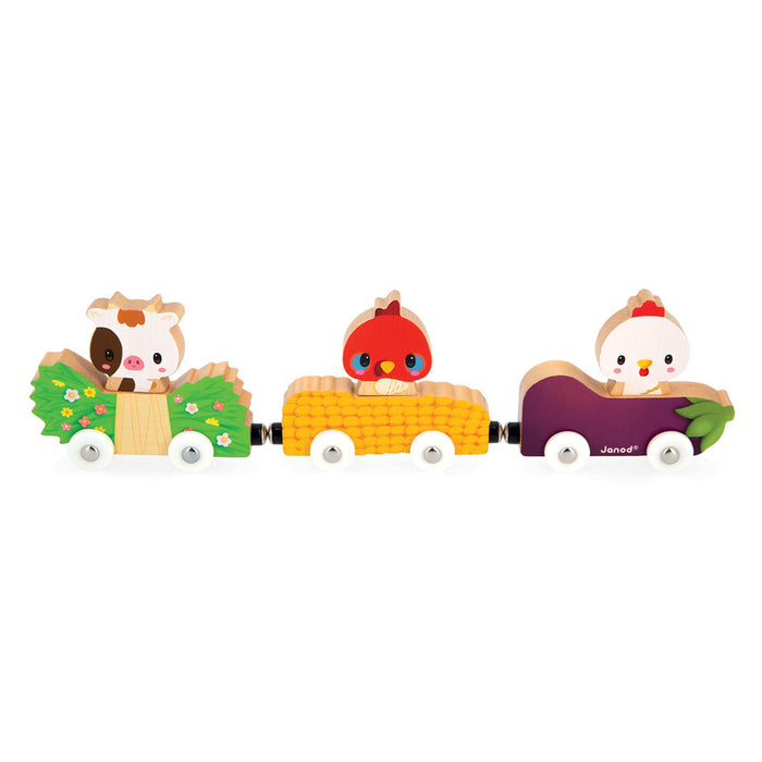 Janod | Magnetic Farm Animal Cars