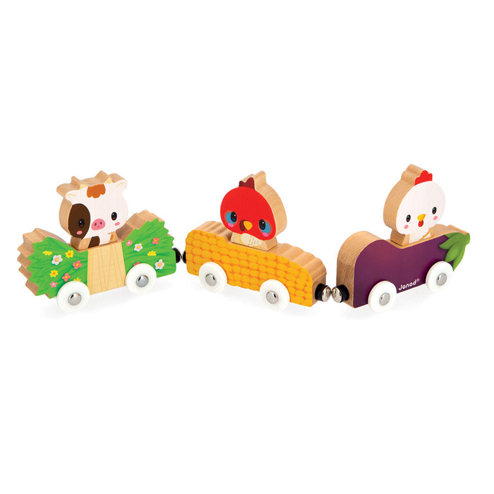 Janod | Magnetic Farm Animal Cars