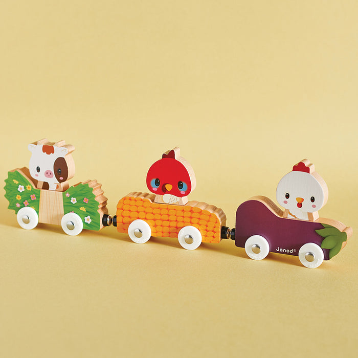 Janod | Magnetic Farm Animal Cars