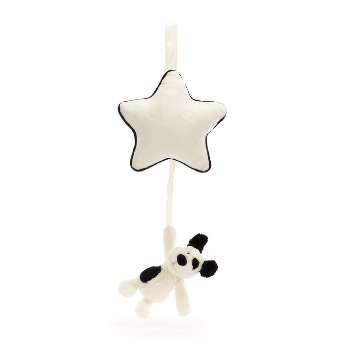 Jellycat | Black & Cream Puppy Musical Pull