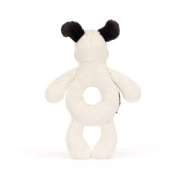 Jellycat | Black & Cream Puppy Ring Rattle