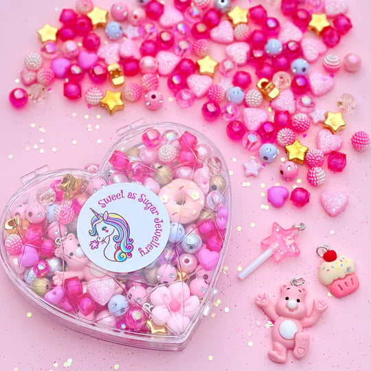 Jewellery Making Kit | Pink Heart