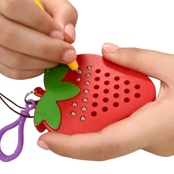 Kaiko Fidgets | Magnetic Pad Keyring - Strawberry