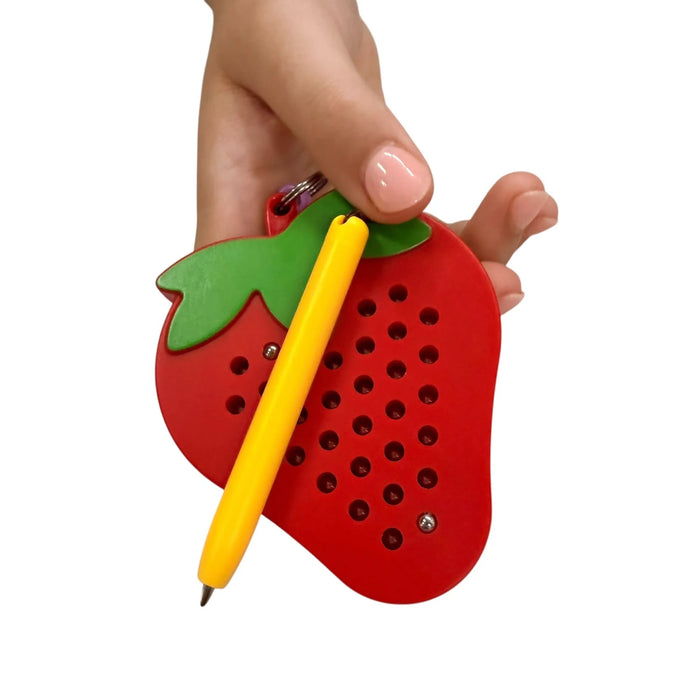 Kaiko Fidgets | Magnetic Pad Keyring - Strawberry