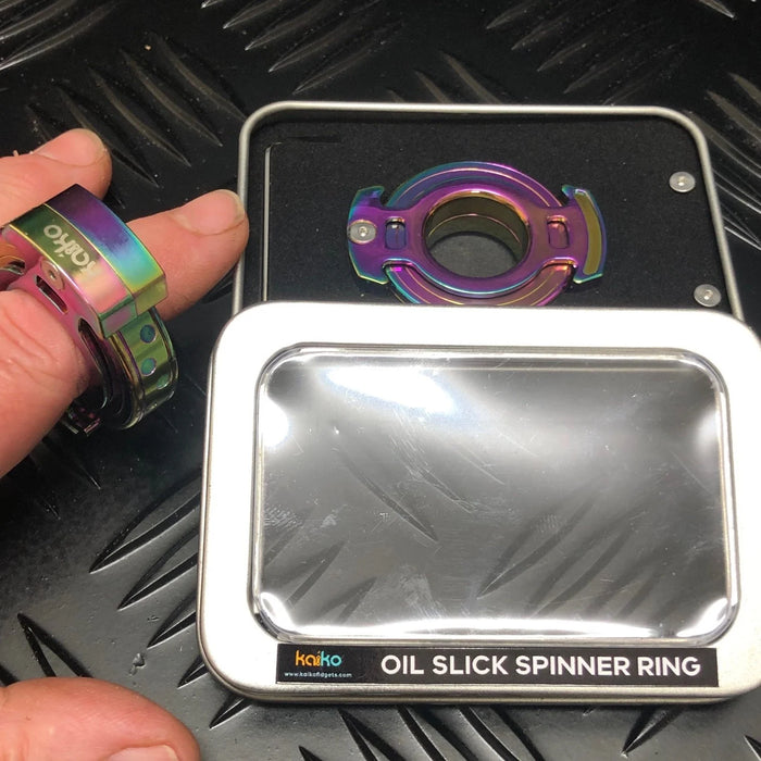 Kaiko Fidgets | Oil Slick Spinner Ring