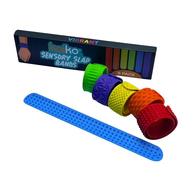 Kaiko Fidgets | Sensory Slap Bands 6 pack — Delightful Rainglow