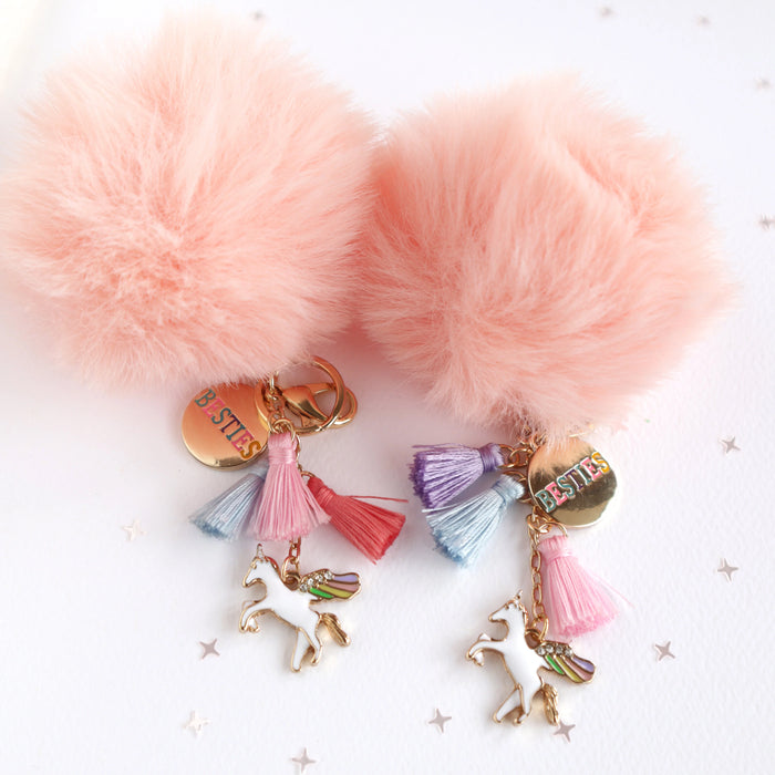 Lauren Hinkley | Celestial Unicorn BFF Pom Pom Keyring Set