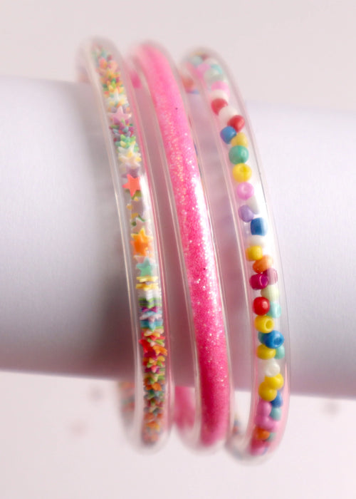 Lauren Hinkley | Hot Pink Glitter Bangles