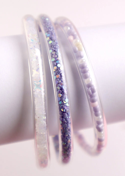 Lauren Hinkley | Purple Glitter Bangles