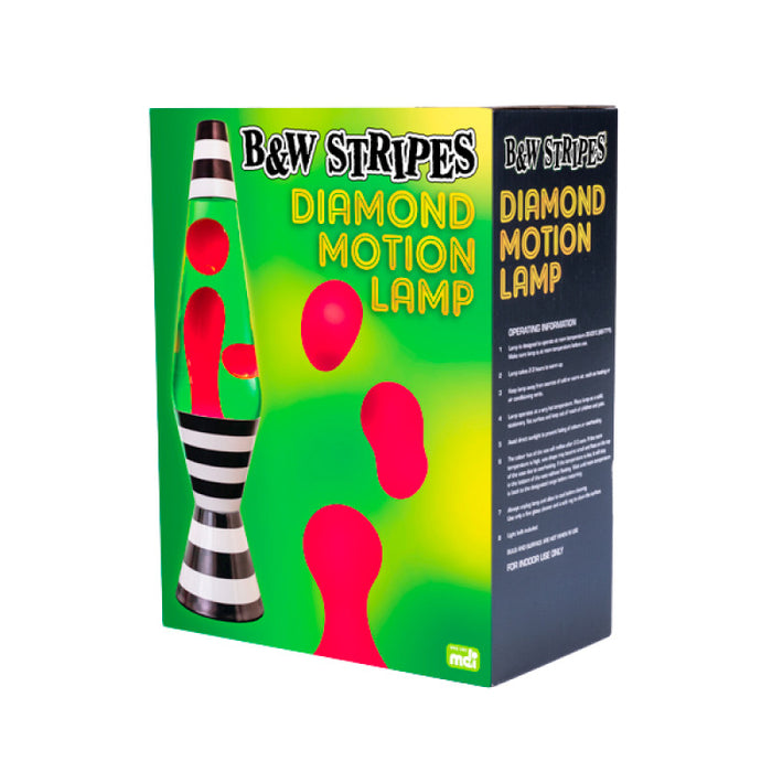 Lava Lamp | Diamond Motion | Black & White Stripes