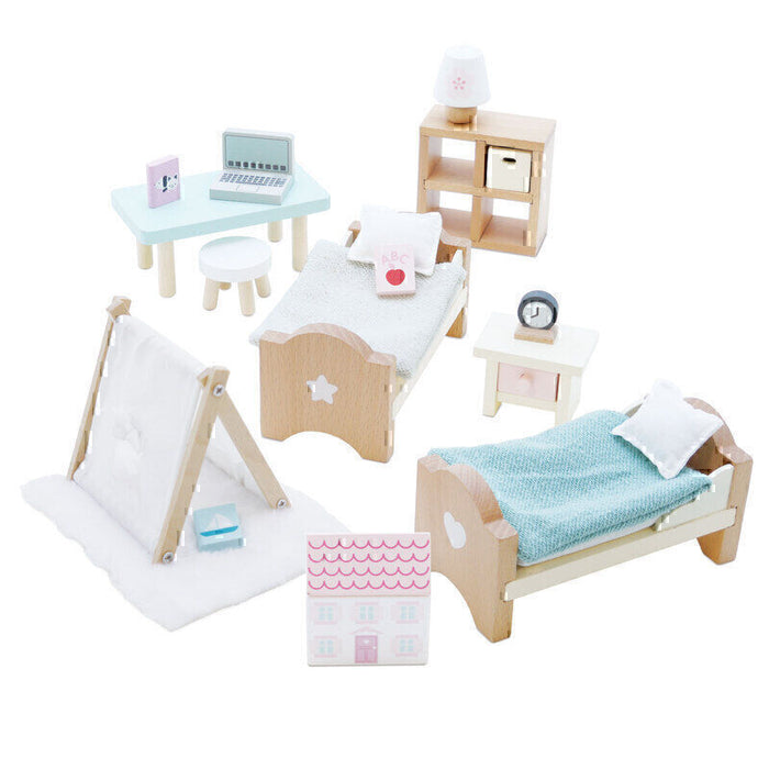 Le Toy Van | Wooden Dolls House Child's Bedroom - 24 piece