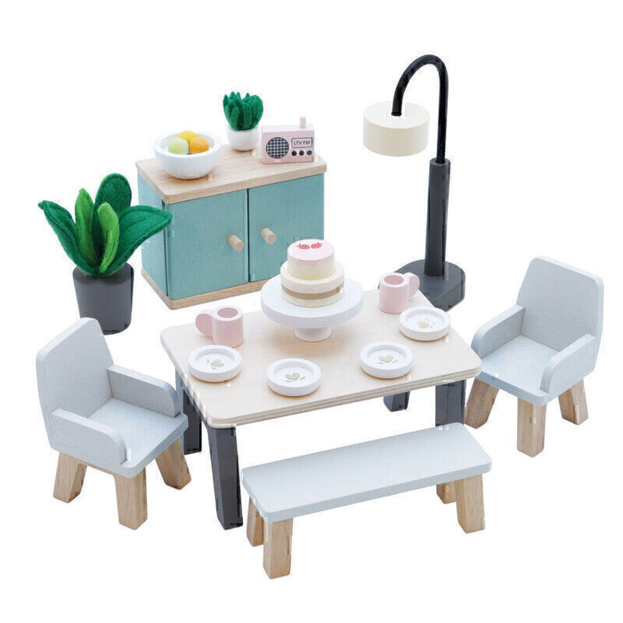 Le Toy Van | Wooden Dolls House Dining Room -18 piece