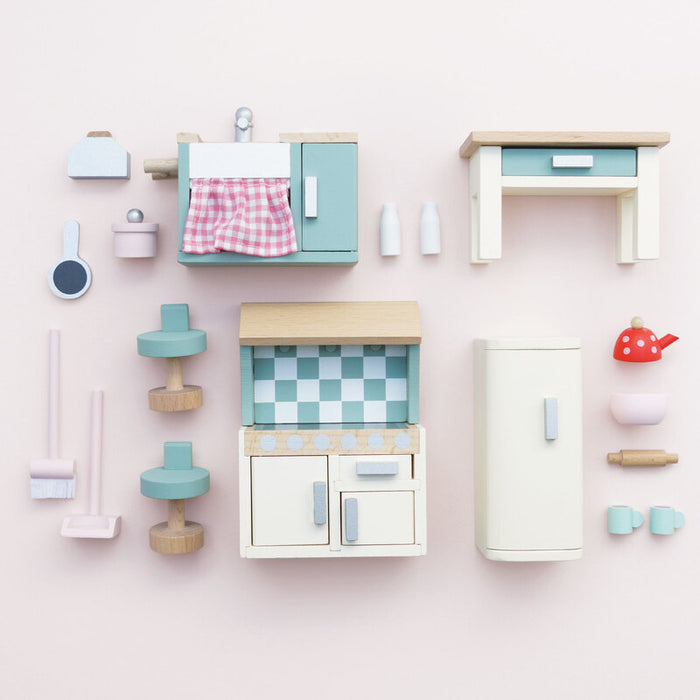 Le Toy Van | Wooden Dolls House Kitchen - 20 piece