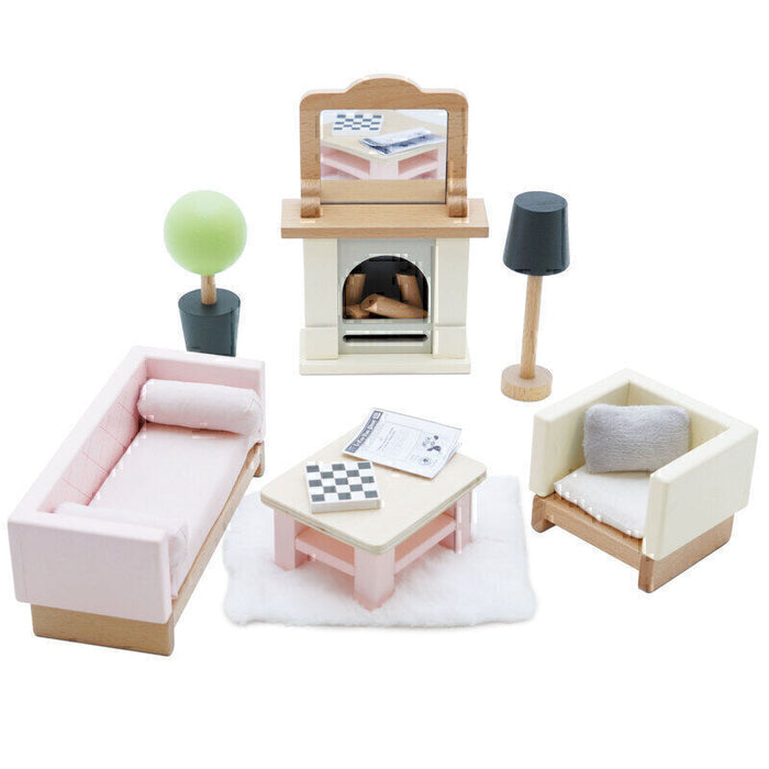 Le Toy Van | Wooden Dolls House Sitting Room - 19 piece