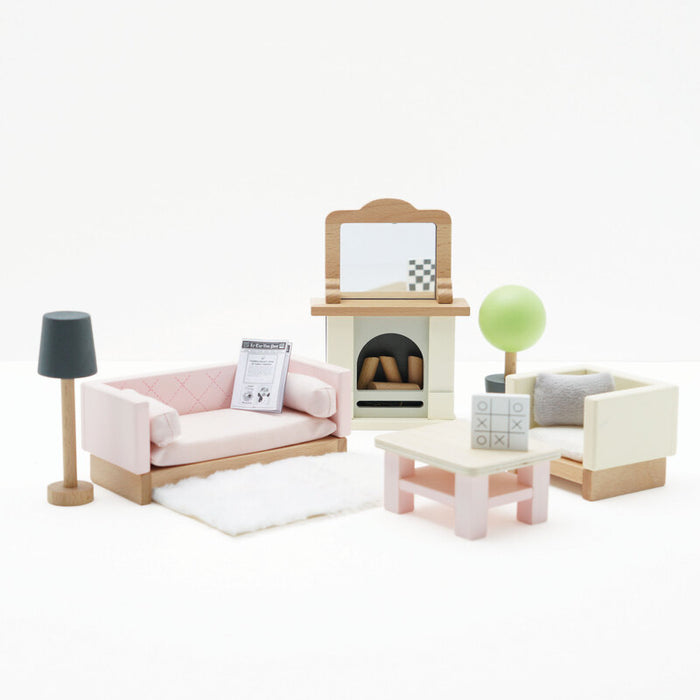 Le Toy Van | Wooden Dolls House Sitting Room - 19 piece