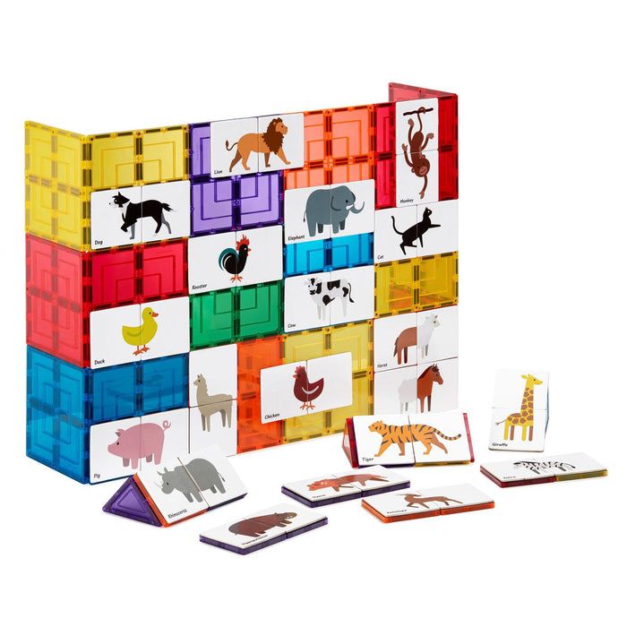 Learn & Grow Toys | Magnetic Tile Toppers | Animal Duo