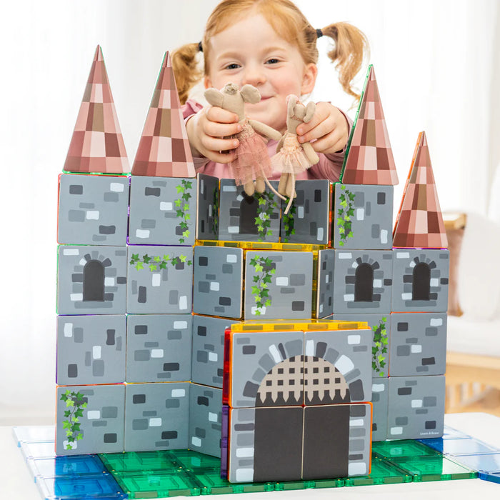 Learn & Grow Toys | Magnetic Tile Toppers | Castle Pack