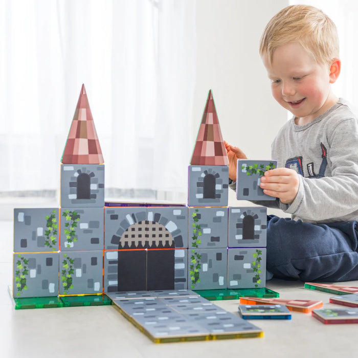 Learn & Grow Toys | Magnetic Tile Toppers | Castle Pack