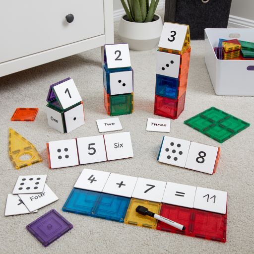Learn & Grow Toys | Magnetic Tile Toppers | Numeracy