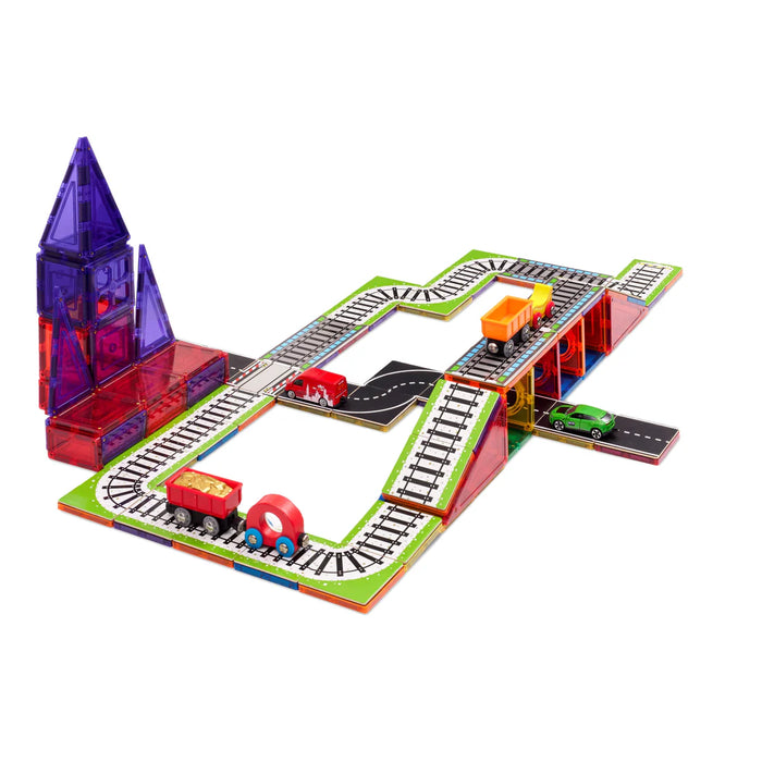 Learn & Grow Toys | Magnetic Tile Toppers | Train Pack