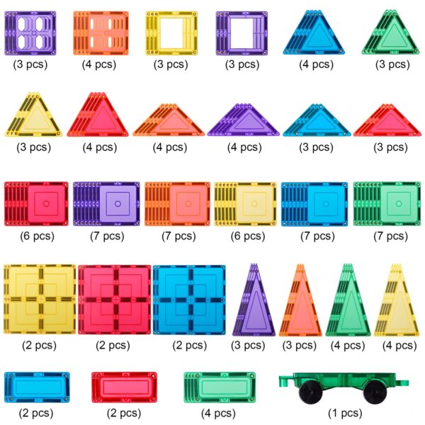 Learn & Grow Toys | Magnetic Tiles | 110 Pieces