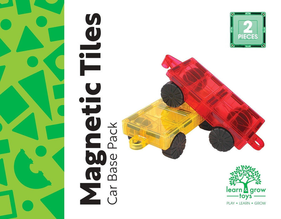 Learn & Grow Toys | Magnetic Tiles | Car Base Pack