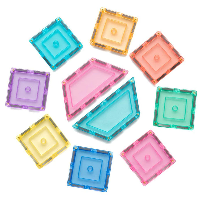Learn & Grow Toys | Magnetic Tiles | Pastel Builders Pack (112 Piece)