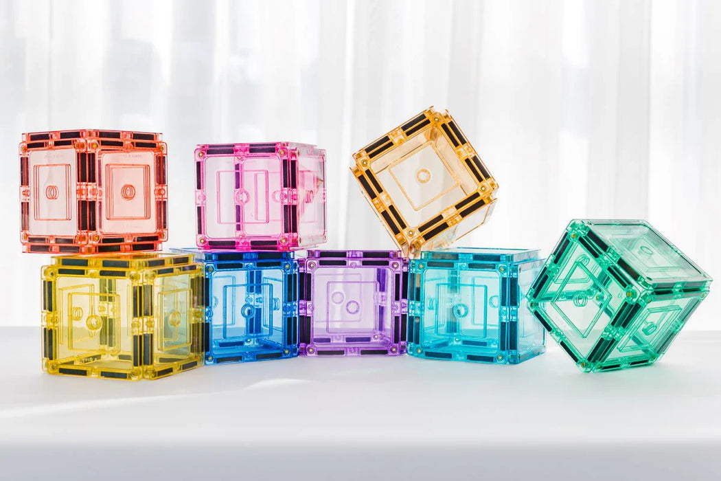 Learn & Grow Toys | Magnetic Tiles | Pastel Builders Pack (112 Piece)