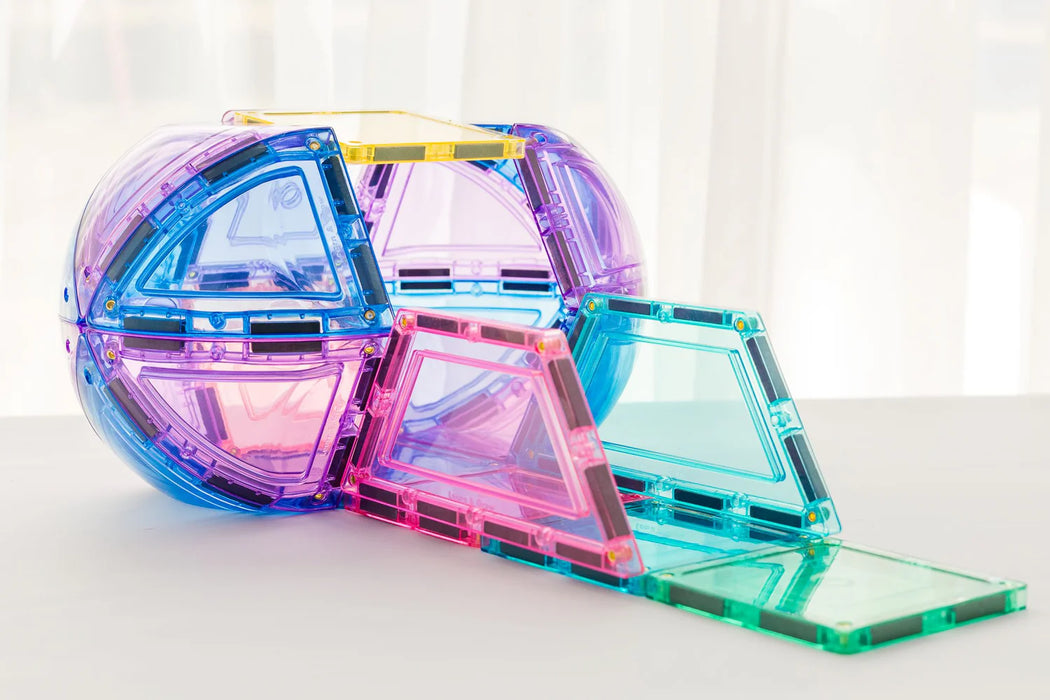 Learn & Grow Toys | Magnetic Tiles | Pastel Dome Pack (22 Piece)